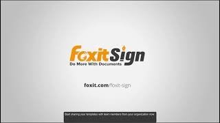 How to share templates in Foxit eSign  e Signature [upl. by Salbu356]