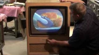 Watch a 1956 RCA VICTOR CTC5 COLOR TELEVISION quotRoundiequot [upl. by Katherine]