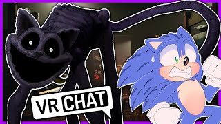 Movie Sonic Meets CatNap In VRCHAT [upl. by Ellac]