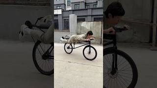 Chinese boy rides this weird bicycle [upl. by Neurath]