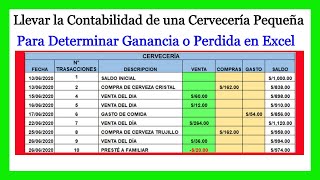 🤩 Cómo Llevar la Contabilidad de una Cerverceria Pequeña para Determinar la Ganancia 🚀 [upl. by Aihsiyt]