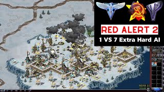 Red Alert 2 Gameplay 1 Allied vs 7 Yuris Extra Hard Ai [upl. by Gisella]