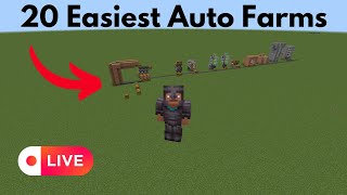 20 Easy Auto Farms For Survival  minecraft [upl. by Morty]