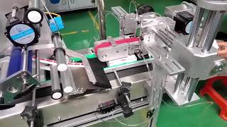 Double labeling heads carton two stickers automatic labeling machine automaticlabeler labeling [upl. by Gnihc]