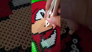 Noooo Knuckles 💔🥺 knuckles hamabeads sonic [upl. by Ynafit]