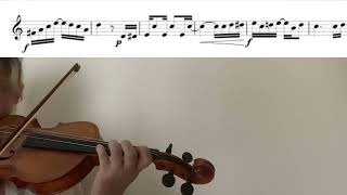 SJoplin Entertainer violin tutorialeasysheet musicclose upmedium tempo [upl. by Crellen]