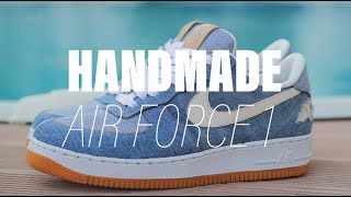 Handmade Nike Air Force 1  Calvin Klein Denim  Custom Nike Air Force 1 [upl. by Teodor]