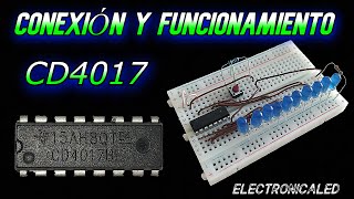 Conexión y Funcionamiento del circuito integrado CD4017 [upl. by Ydnar533]