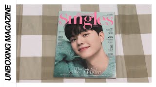 Unboxing Singles Magazine February 2022 Song Kang Cover B Ver [upl. by Lissa]