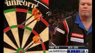 Raymond van Barneveld vs Jelle Klaasen Part 5 2009 PDC World Championships Quarter Finals [upl. by Iaht]