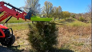 Tractor Front Loader Brush Mower Clearing Land Lane Shark [upl. by Lillywhite]