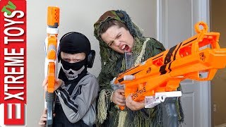 Nerf Battle Black Ops Edition Cole Attacks Ethan with a Nerf Modulus Blaster [upl. by Kancler755]