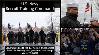 US Navy RTC Graduation Ceremony Pictures from March 28 2024 [upl. by Ydnem129]