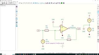 ngspice in KiCad 8 amplifier using the TI OPA1641 audio opamp [upl. by Ainud]