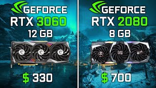 NVIDIA RTX 3060 vs RTX 2080  Test in 6 Games [upl. by Ahsieat]