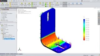 Solidworks Simulation  Setup and Study of load in Solidworks Simulation [upl. by Allac]