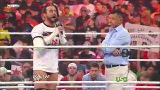 CM Punk Drops A Pipe Bomb On Michael Cole On Raw 2011 [upl. by Ainar]