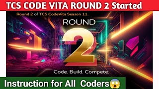 TCS CODEVITA Round2 Started😱 Important instructions ✅tcscodevita tcs [upl. by Dionne]