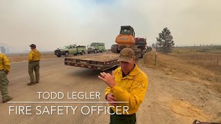 Firefighter Todd Legler talks Wapiti fire [upl. by Thenna124]