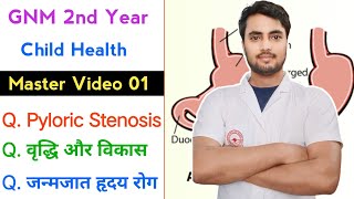 GNM 2nd Year Child Health Nursing Master Video 01 Pyloric Stenosis CHD Growth and Development [upl. by Raskind761]