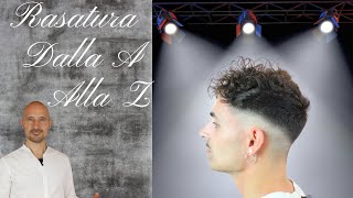 Rasatura capelli uomo 💇🏻‍♂️ Con Sfumatura e taglio capelli riccio Tutorial rasatura dalla A alla Z😉 [upl. by Stucker]