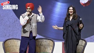 Chamkila Title Track  Diljit Dosanjh and Parineeti Chopra LIVE Singing  Energetic Performance [upl. by Navap147]