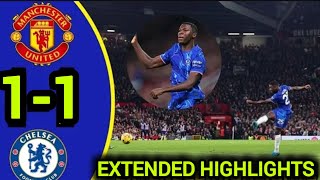 Moses Caicedo goal Manchester United 11 Chelsea all goals highlights [upl. by Ahsilaf176]