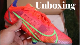 Nike Mercurial Vapor 14 Elite FG  SPECTRUM PACK Bright Crimson  Unboxing  On Feet [upl. by Llehsyar]