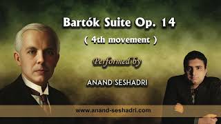 Bartók Suite Op 14  4th movement Anand Seshadri [upl. by Nueovas]