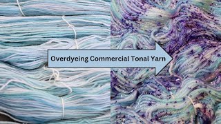 Overdyeing Stroll Tonal Yarn Finally Using Up Leftover Citric Acid Speckles [upl. by Nerhtak]