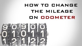 how to change the mileage on odometer [upl. by Chafee443]