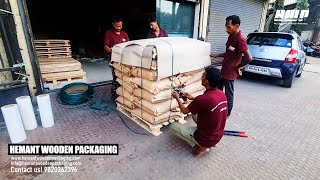 Wooden pallets with palletization packing [upl. by Ame225]