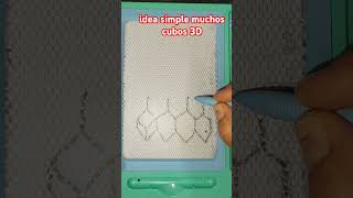 idea simple muchos cubos 3D art dibujo3d dibujos3d shorts [upl. by Akeemahs]