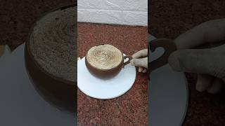 coffee cup cake decorating ideas youtubeshorts shorts coffeechocolate viral [upl. by Denna]