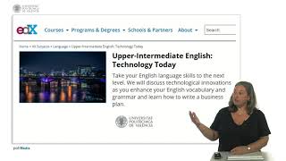 UpperIntermediate English Technology Today MOOC Introduction   UPV [upl. by Misha576]