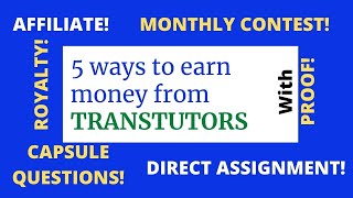 Transtutors Expert and Affiliate 5 ways to earn money Work from home [upl. by Forsta772]