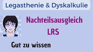 Legasthenie und Dyskalkulie  Nachteilsausgleich LRS [upl. by Coulombe]