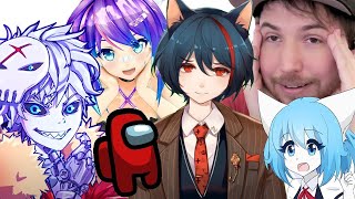 Merry Plays AMONG US 🔪❤️ Ft Lost Pause NuxTaku ProjektMelody Wolfychu amp more [upl. by Willing240]