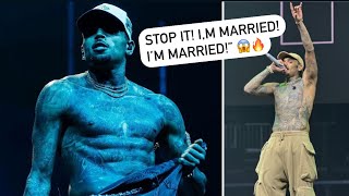 Chris Brown Stop It Im Married  Fan Goes Crazy [upl. by Anderegg494]