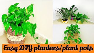 DIY PLANTERPLANT POTS IDEAS IN MALAYALAM DIY PLANTER BASKET [upl. by Leahcimrej]