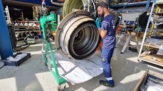 CFM567B Engine Booster full of gravel [upl. by Eledoya745]