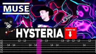 【MUSE】 Hysteria  cover by Masuka  LESSON  GUITAR TAB [upl. by Hezekiah]