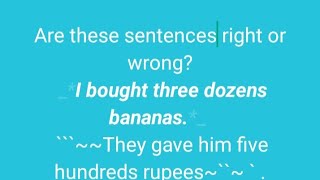 RULE 5 SOME IMPORTANT RULES OF GRAMMAR DOZENS PAIRS YOKES HUNDREDS [upl. by Biddle505]