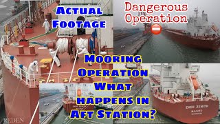 Mooring Operation  Aft Station  Brandnew fully loaded ship berthing  Life at sea S2ep03 [upl. by Sansen13]