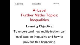 ALevel Further Maths Topics  Further Pure 2 FP2  Lesson 1 Inequalities [upl. by Lanevuj]