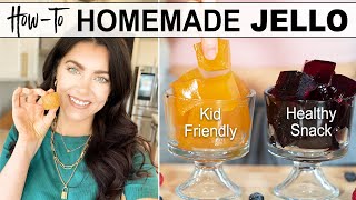 How To Make Healthy Homemade JELLO with ONLY 2 INGREDIENTS  Gut Healing amp Kid Friendly Snack [upl. by Yuille]