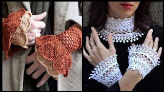 Popular Outclass Elegant Fun Ideas For Ladies Of Hand Knitted Finger Less Gloves Patterns Beginners [upl. by Yrrac]