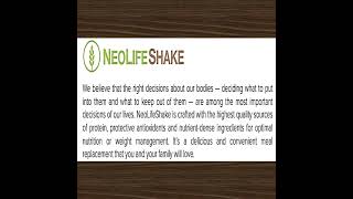 NEOLIFE SHAKE  ITS A DELICIOUS amp CONVENIENT MEAL REPLACEMENT [upl. by Giguere]