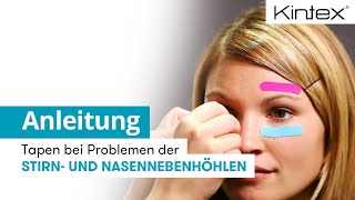 Tapen bei Problemen der Stirn und Nasennebenhöhlen  Kintex® Anleitung zum Kinesiologie Tapen [upl. by Enytsirhc682]