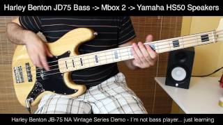 Harley Benton JB75 NA Vintage Series unboxing sound test JB75 bass bajo [upl. by Sisxela455]